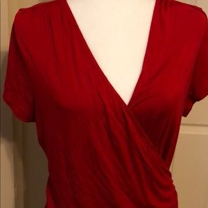 EUC Karen Kane faux wrap top